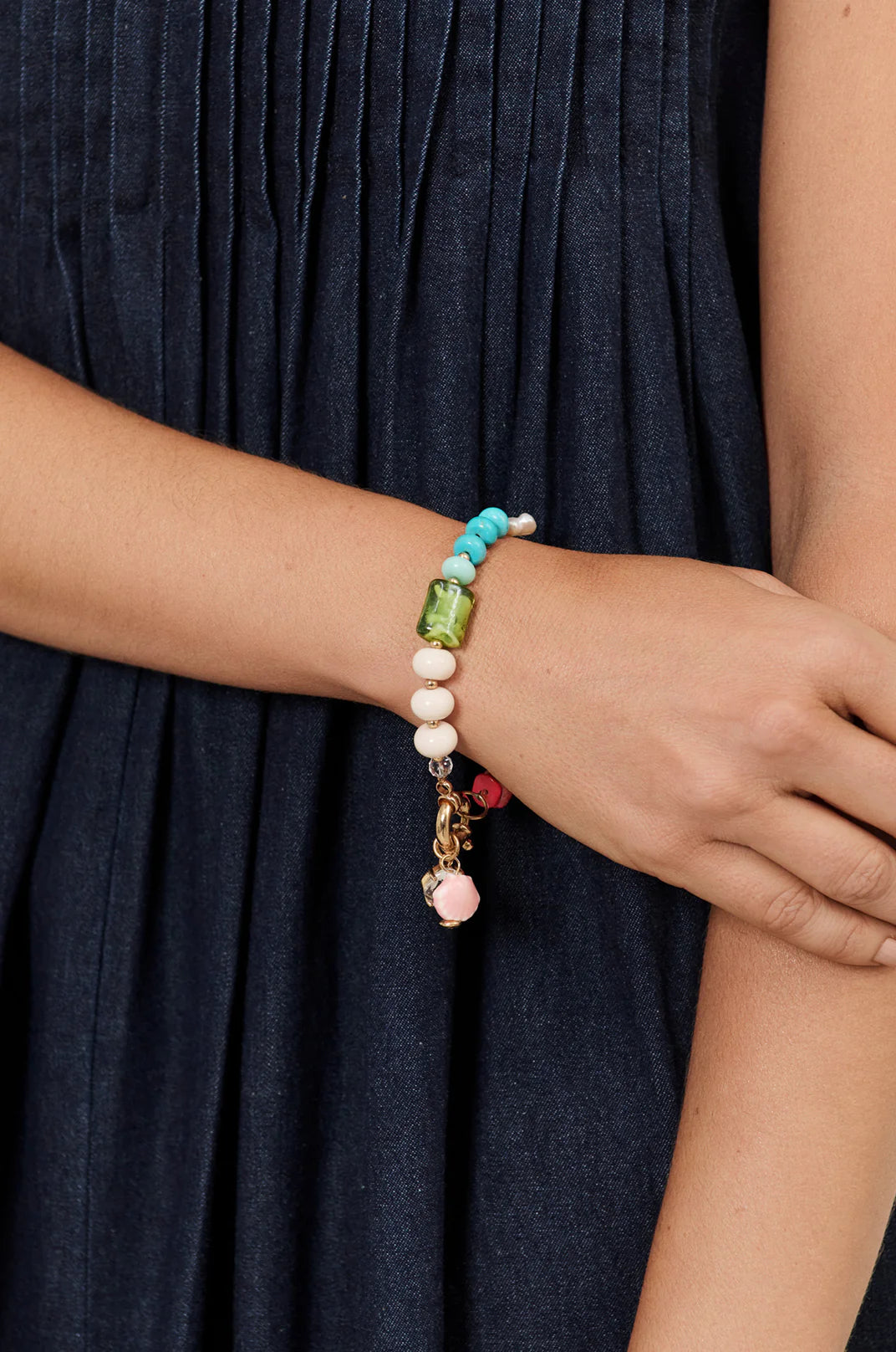 ADORNE SUMMER MIX BEAD BRACELET - MULTI