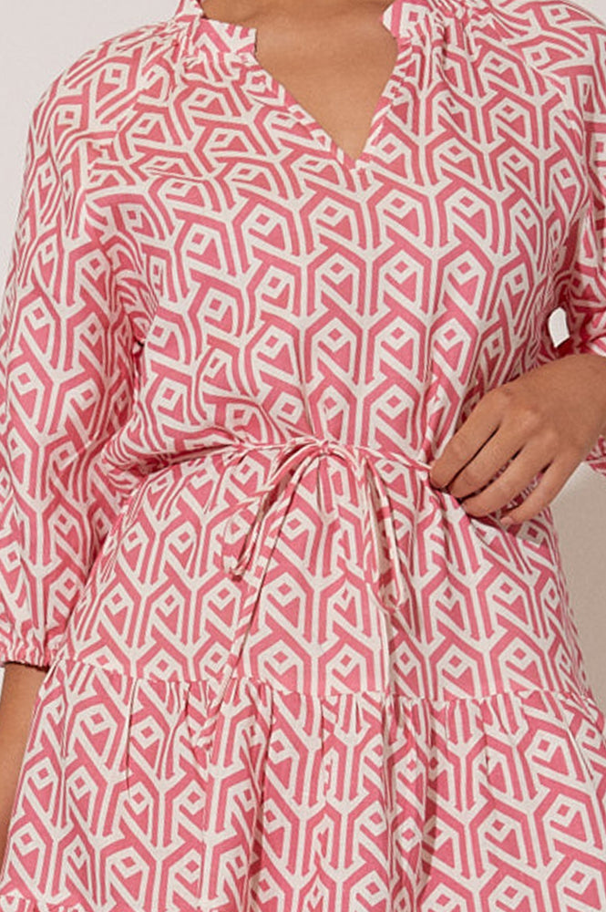 Load image into Gallery viewer, ADORNE MEREDITH SHORT DRESS - GEOMETRIC PRINT