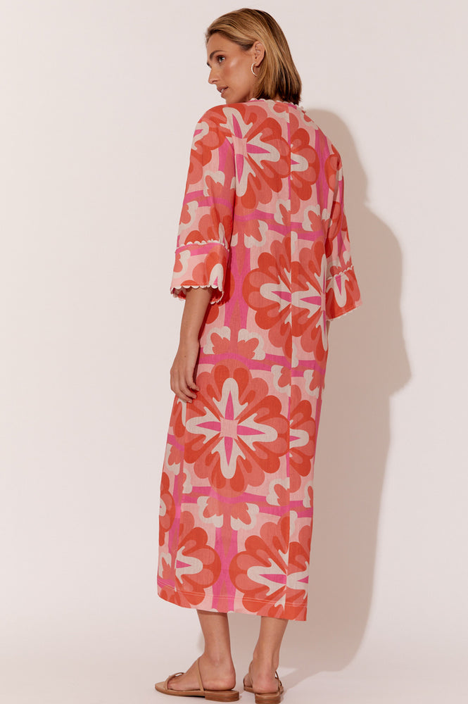 Load image into Gallery viewer, ADORNE NADINE TWIST FRONT DRESS - PINK PRINT