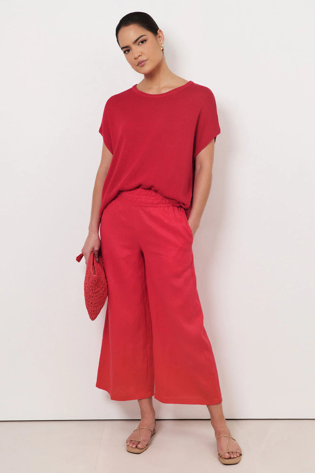 ADORNE FABLE CULOTTE PANT - RED