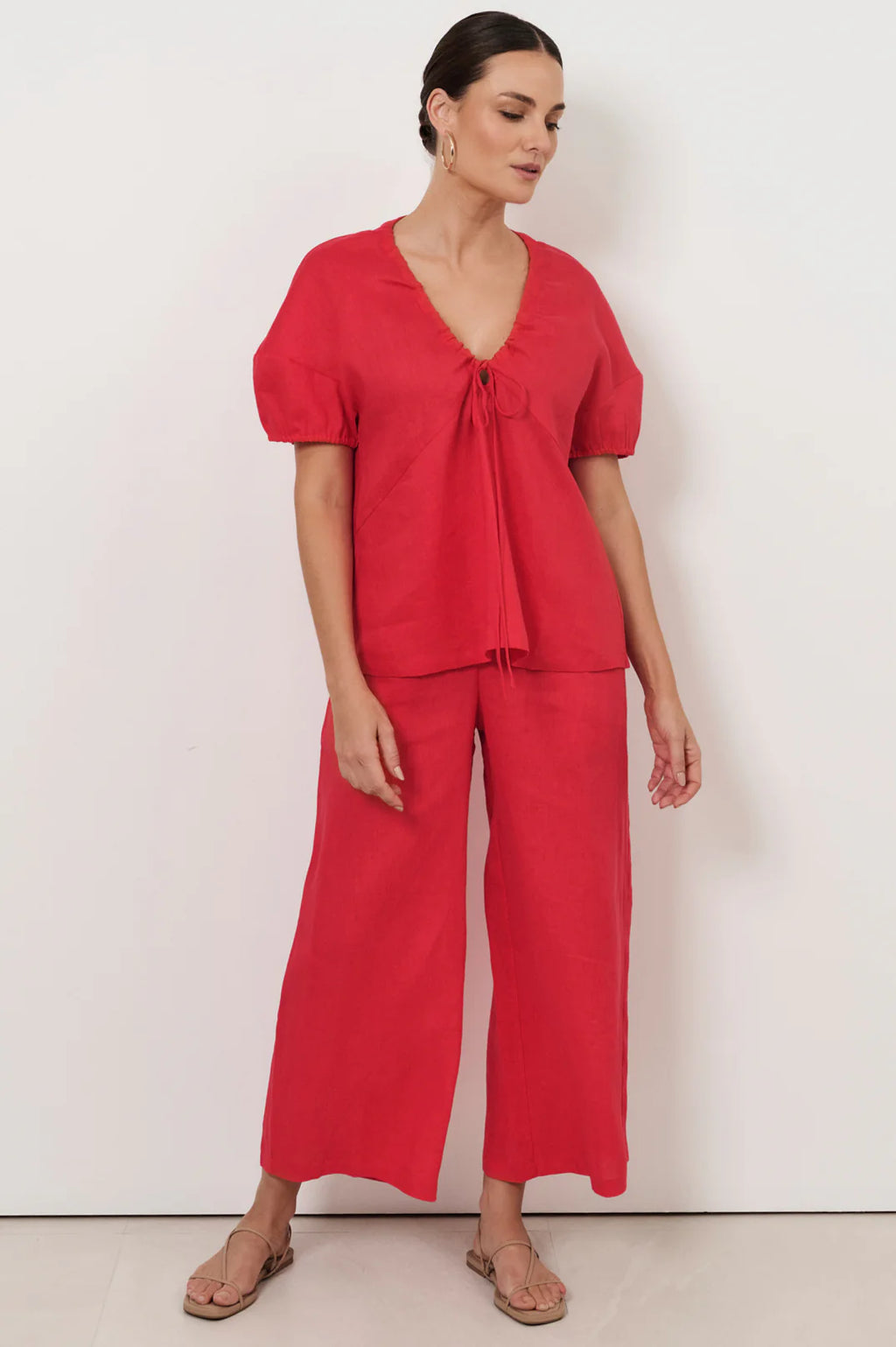 ADORNE FABLE CULOTTE PANT - RED