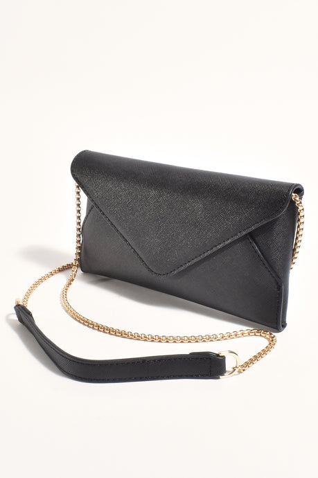 ADORNE CARMEN ENVELOPE CROSS BODY BAG - BLACK