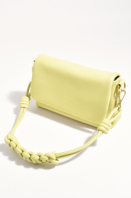 ADORNE ELLIE KNOTTED FOLD OVER BAG - CITRUS