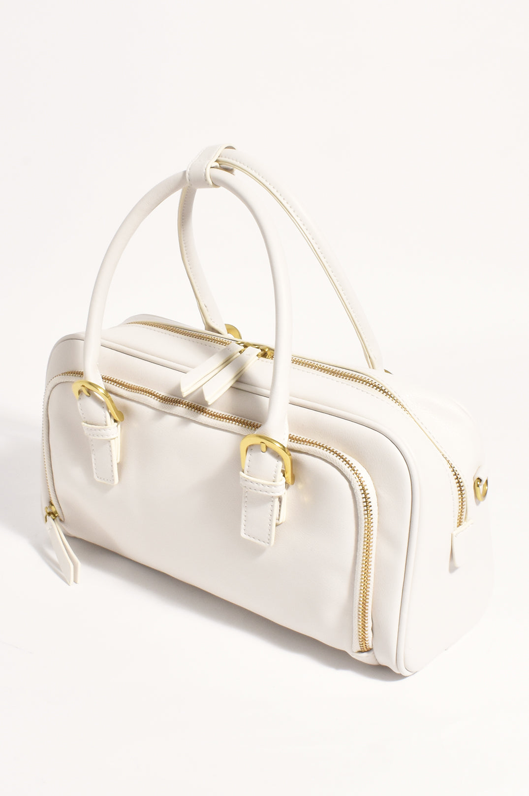 ADORNE OTTILIE BOWLER HANDBAG - CREAM