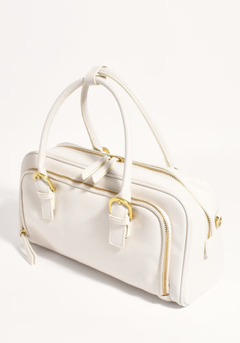 ADORNE OTTILIE BOWLER HANDBAG - CREAM