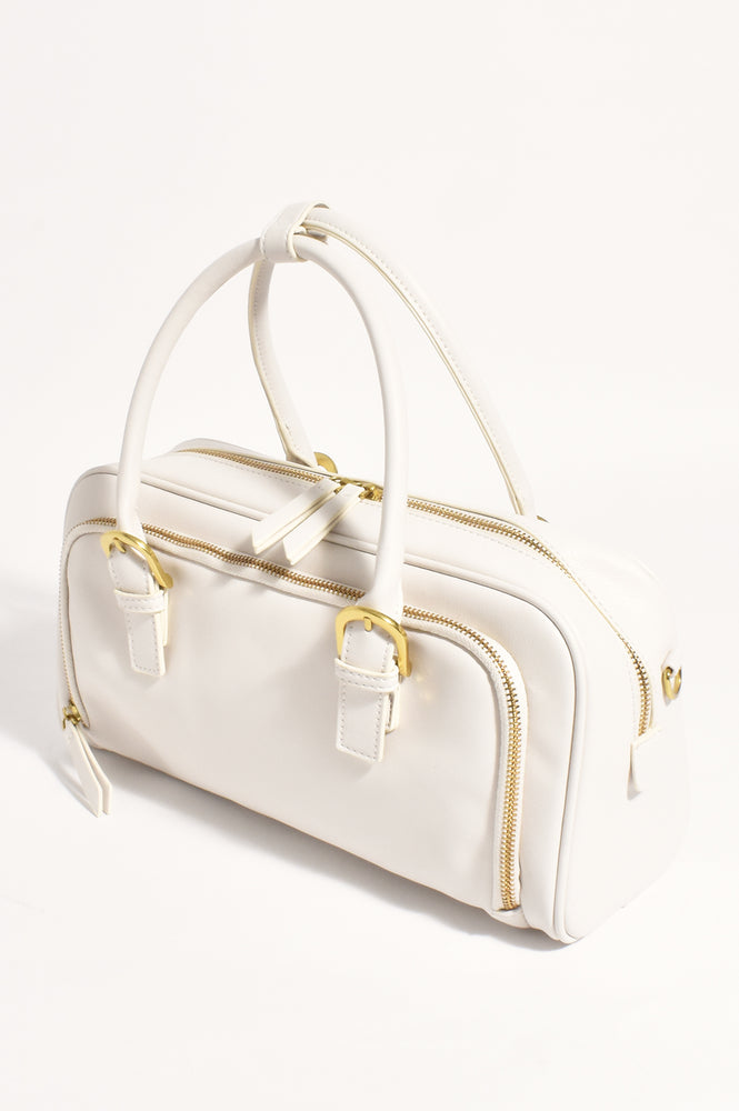 Load image into Gallery viewer, ADORNE OTTILIE BOWLER HANDBAG - CREAM