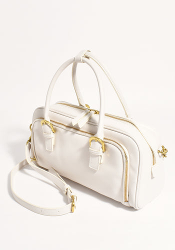 ADORNE OTTILIE BOWLER HANDBAG - CREAM