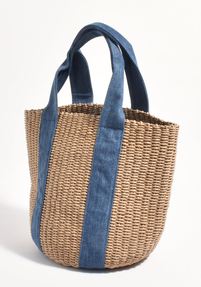 ADORNE BILLY DENIM WEAVE BASKET