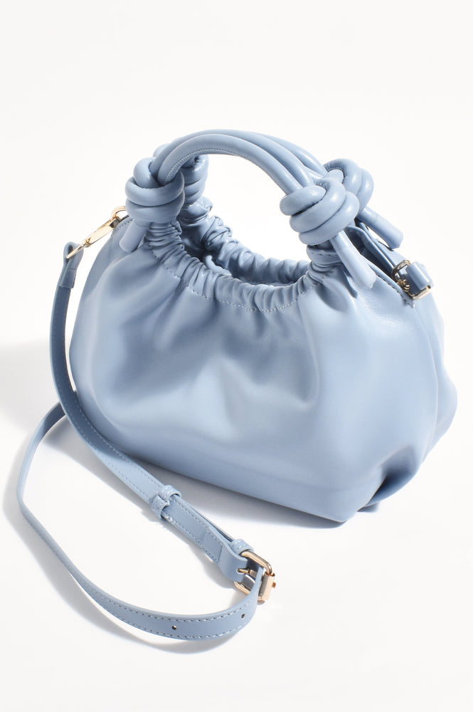 Load image into Gallery viewer, ADORNE KNOTTED HANDLE SLOUCHY HANDBAG - BLUE