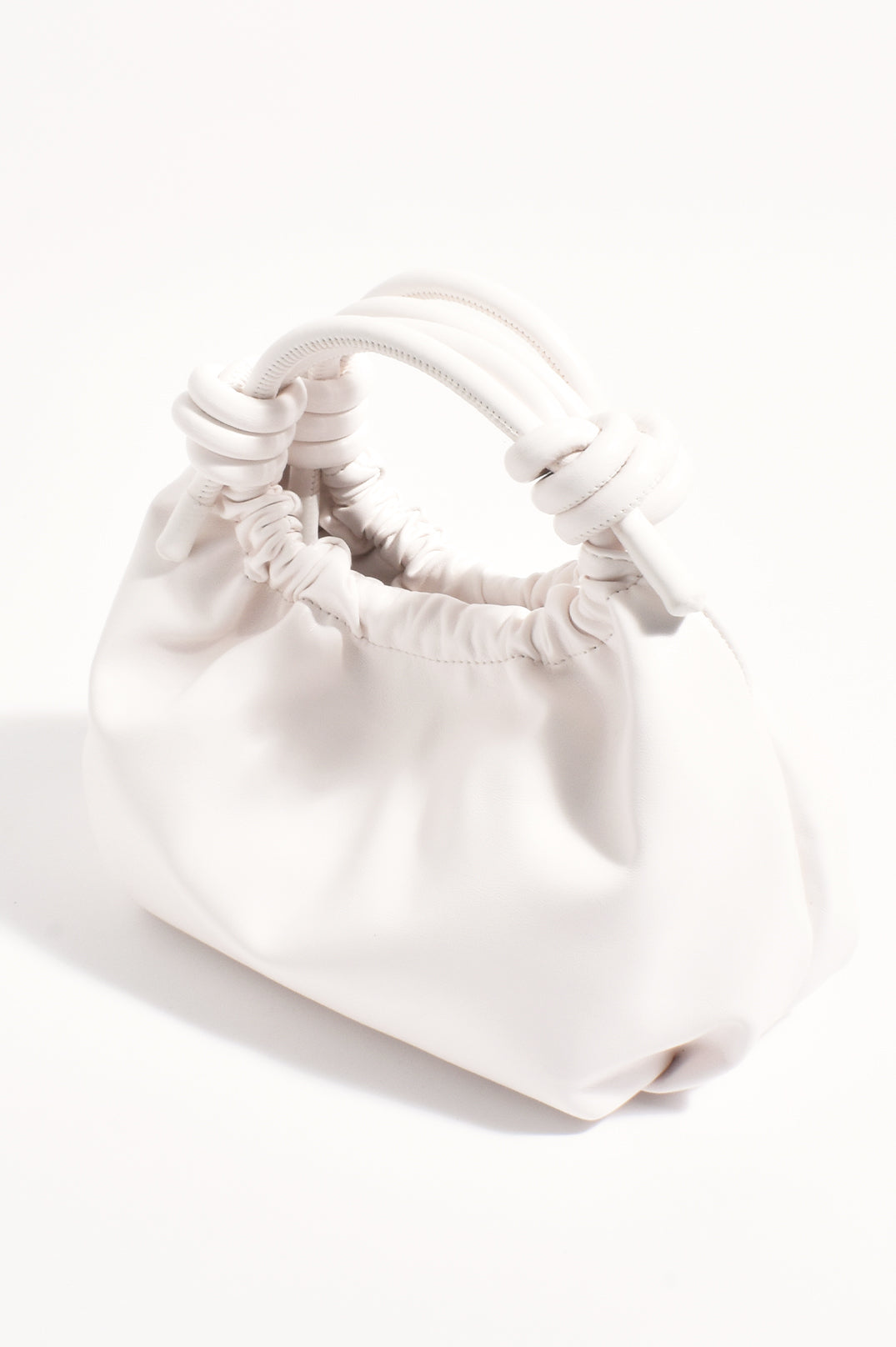 ADORNE KNOTTED HANDLE SLOUCHY HANDBAG - PEAR