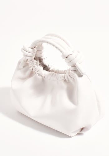 ADORNE KNOTTED HANDLE SLOUCHY HANDBAG - PEAR