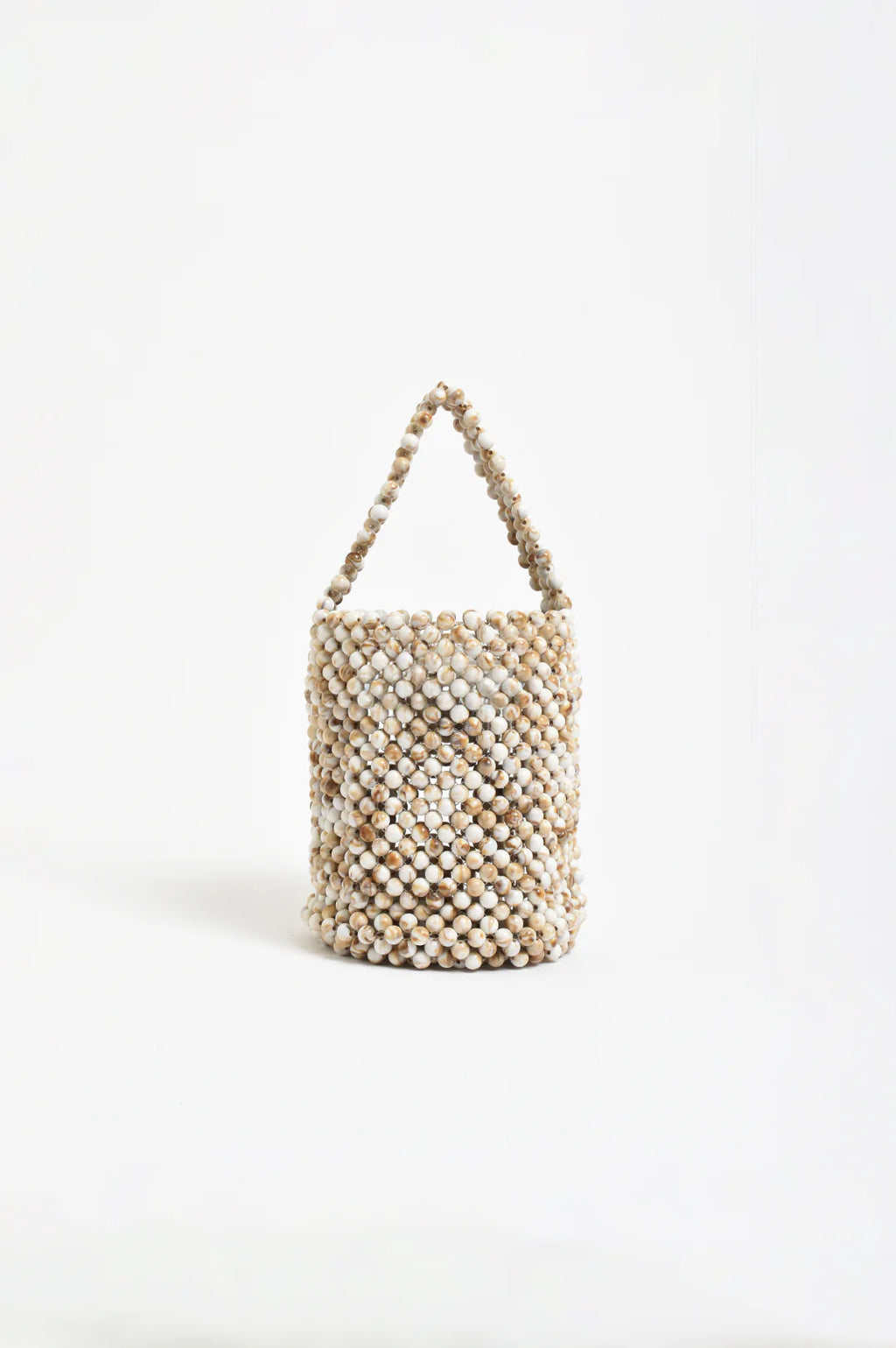 ADORNE MARBLE BEAD MINI BAG - NATURAL
