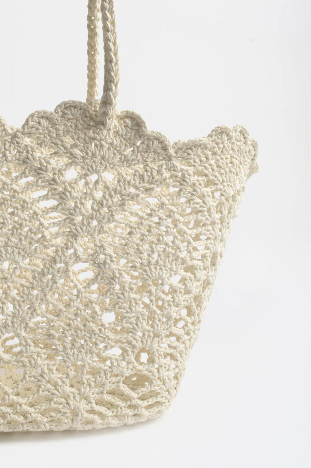 ADORNE PATTERNED WEAVE BASKET TOTE - IVORY