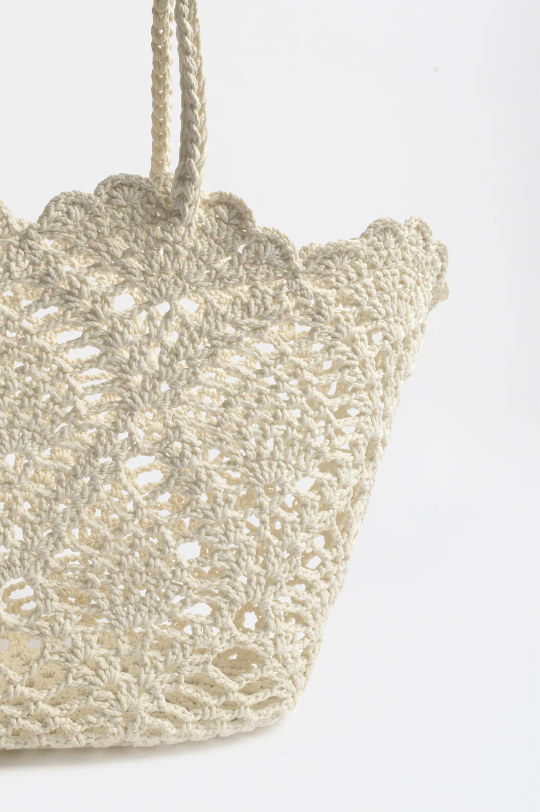 ADORNE PATTERNED WEAVE BASKET TOTE - IVORY