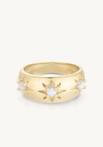 TONI MAY ALINA OPAL RING - GOLD