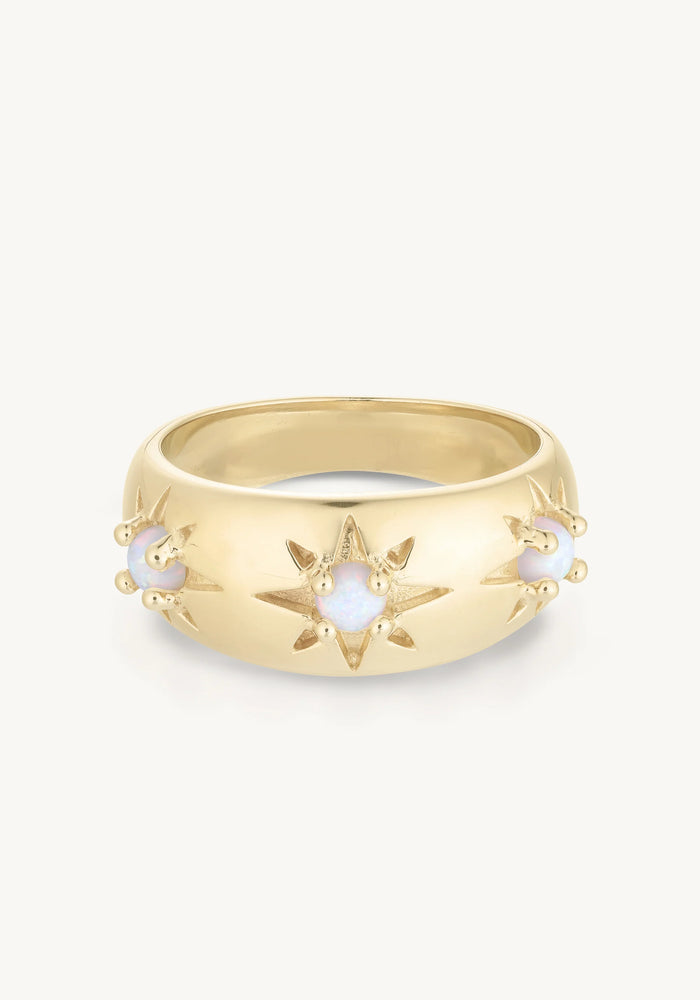 TONI MAY ALINA OPAL RING - GOLD