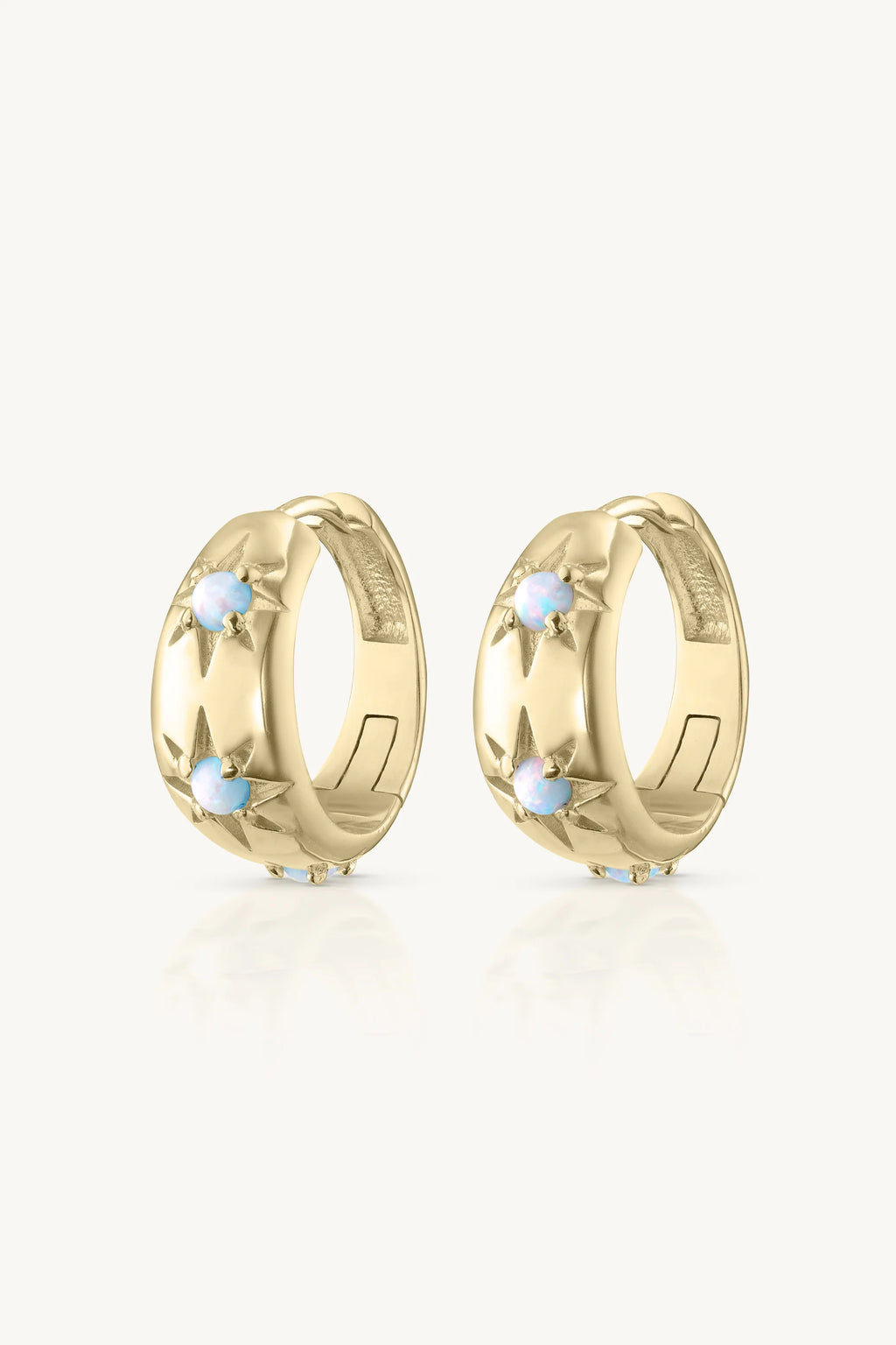 TONI MAY ALINA HOOPS - OPAL/GOLD