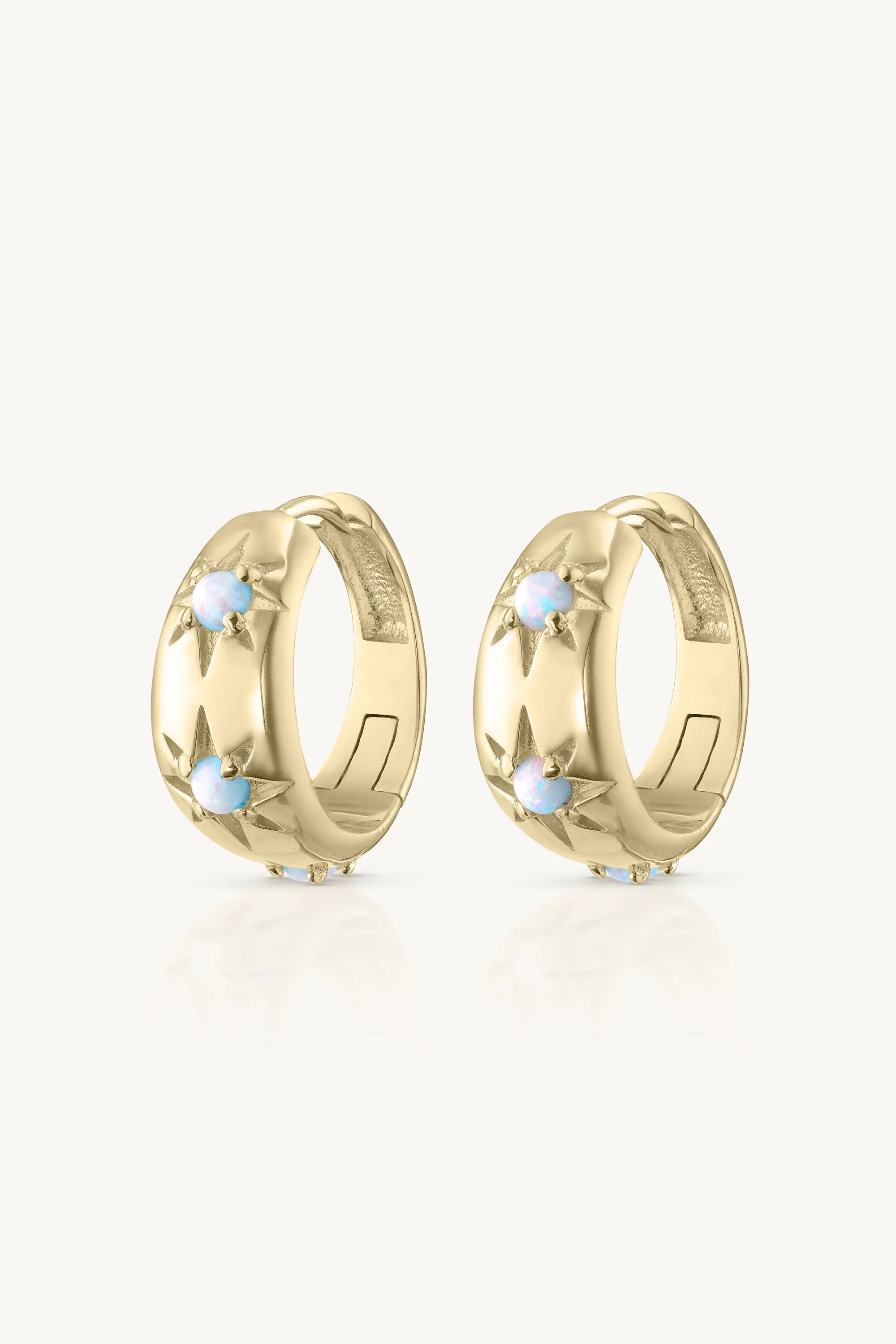 TONI MAY ALINA HOOPS - OPAL/GOLD