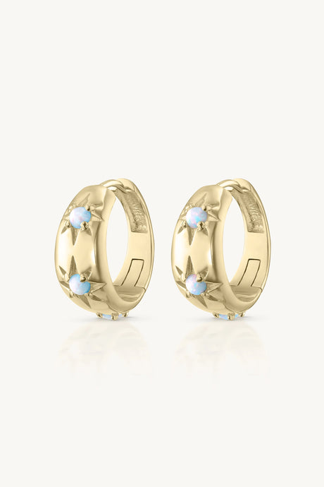 TONI MAY ALINA HOOPS - OPAL/GOLD