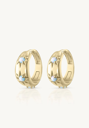 TONI MAY ALINA HOOPS - OPAL/GOLD