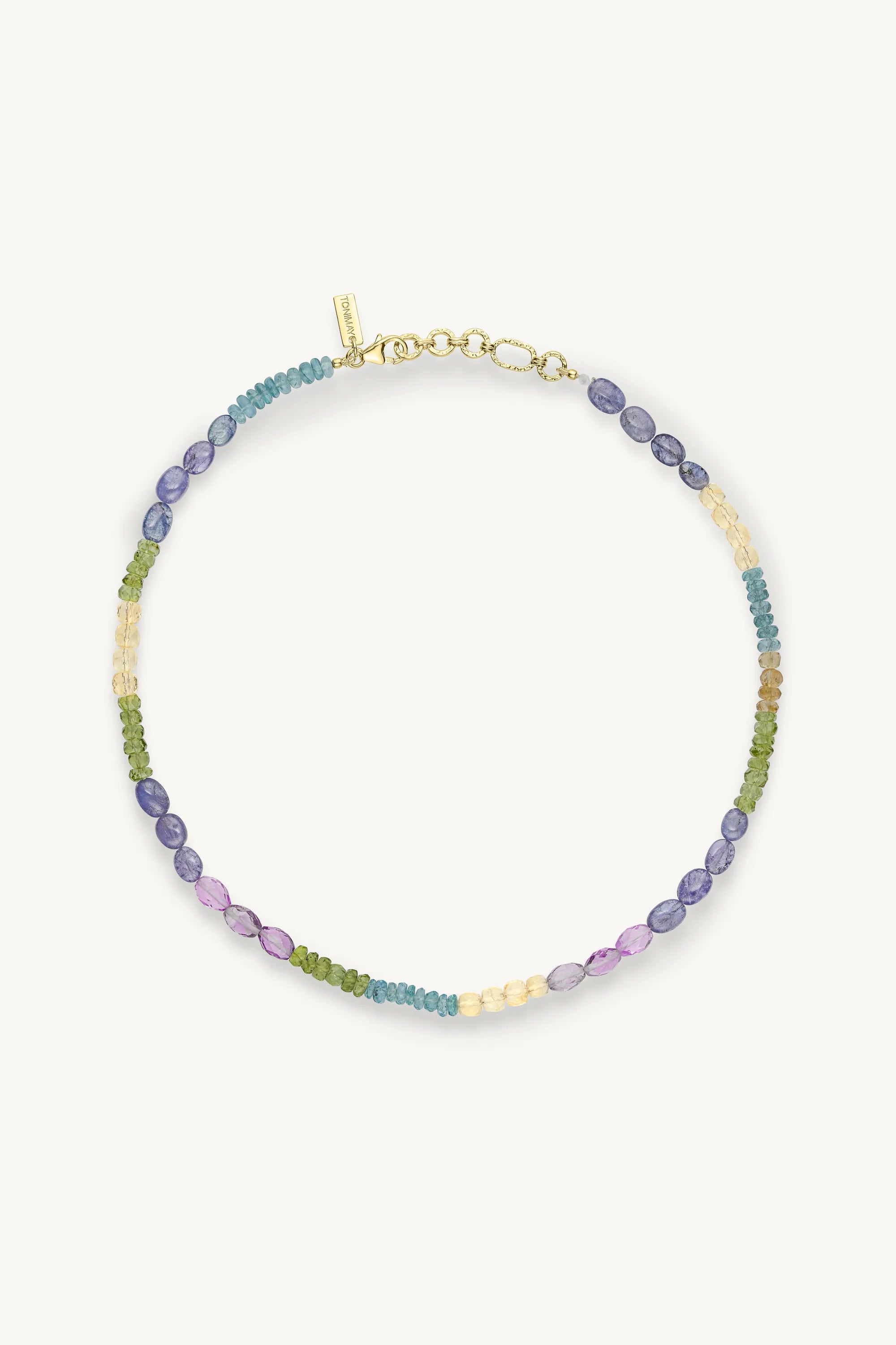 TONI MAY AZUL BEADED NECKLACE - GOLD