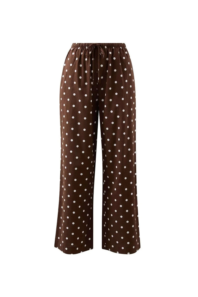 Load image into Gallery viewer, CERES LIFE RESORT PANT - CHOC POLKA DOT