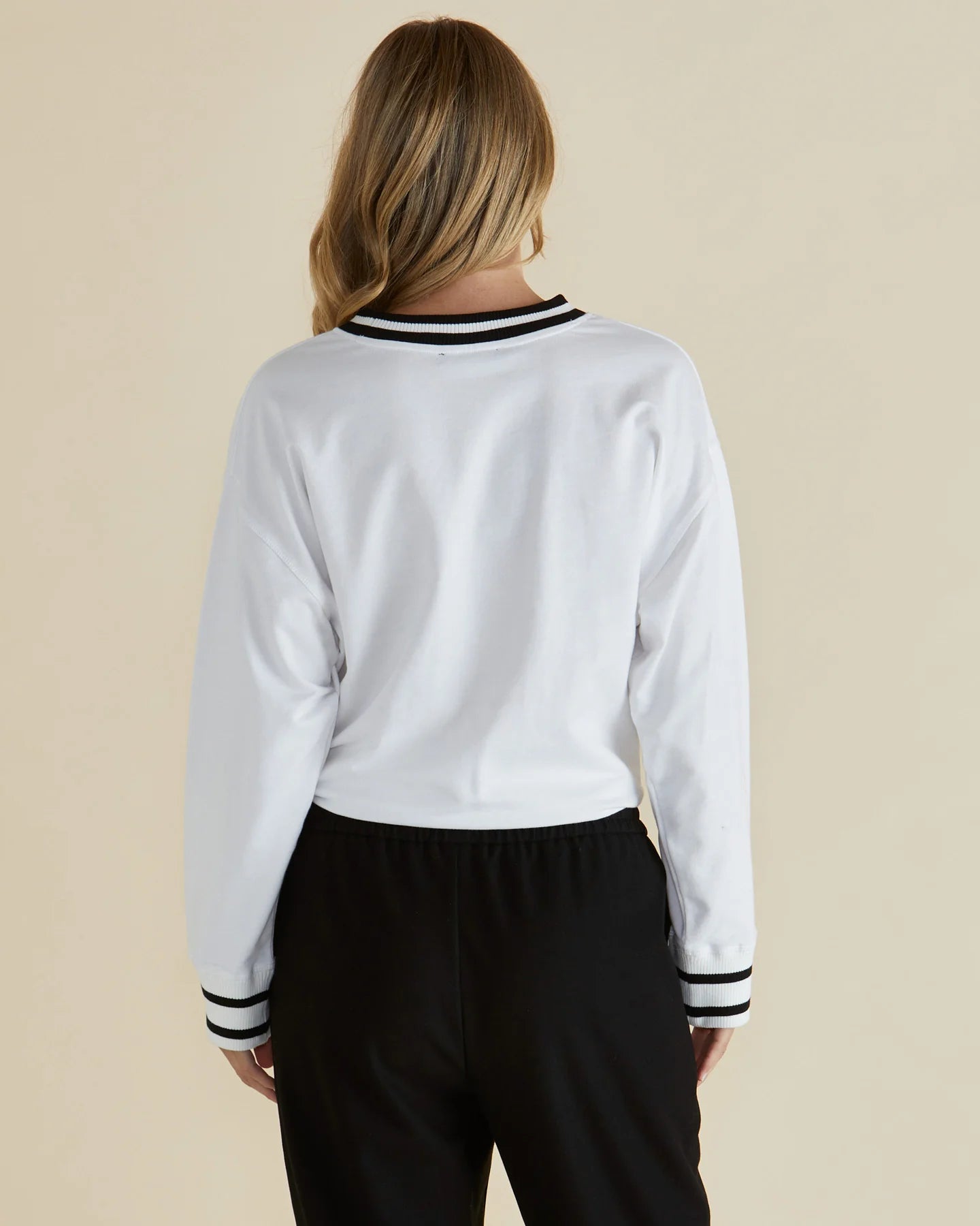 BETTY BASICS MARAIS SWEAT - WHITE