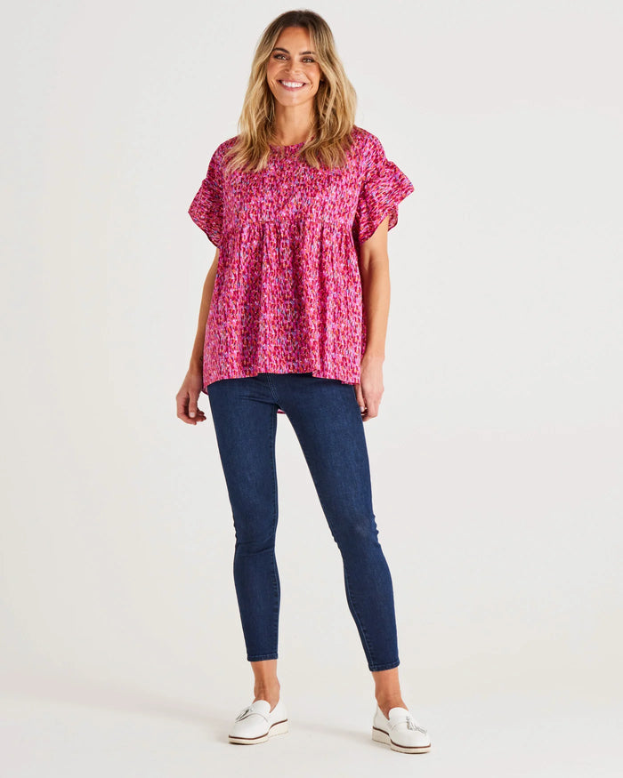 Load image into Gallery viewer, BETTY BASICS JAMESON BLOUSE - MULTI