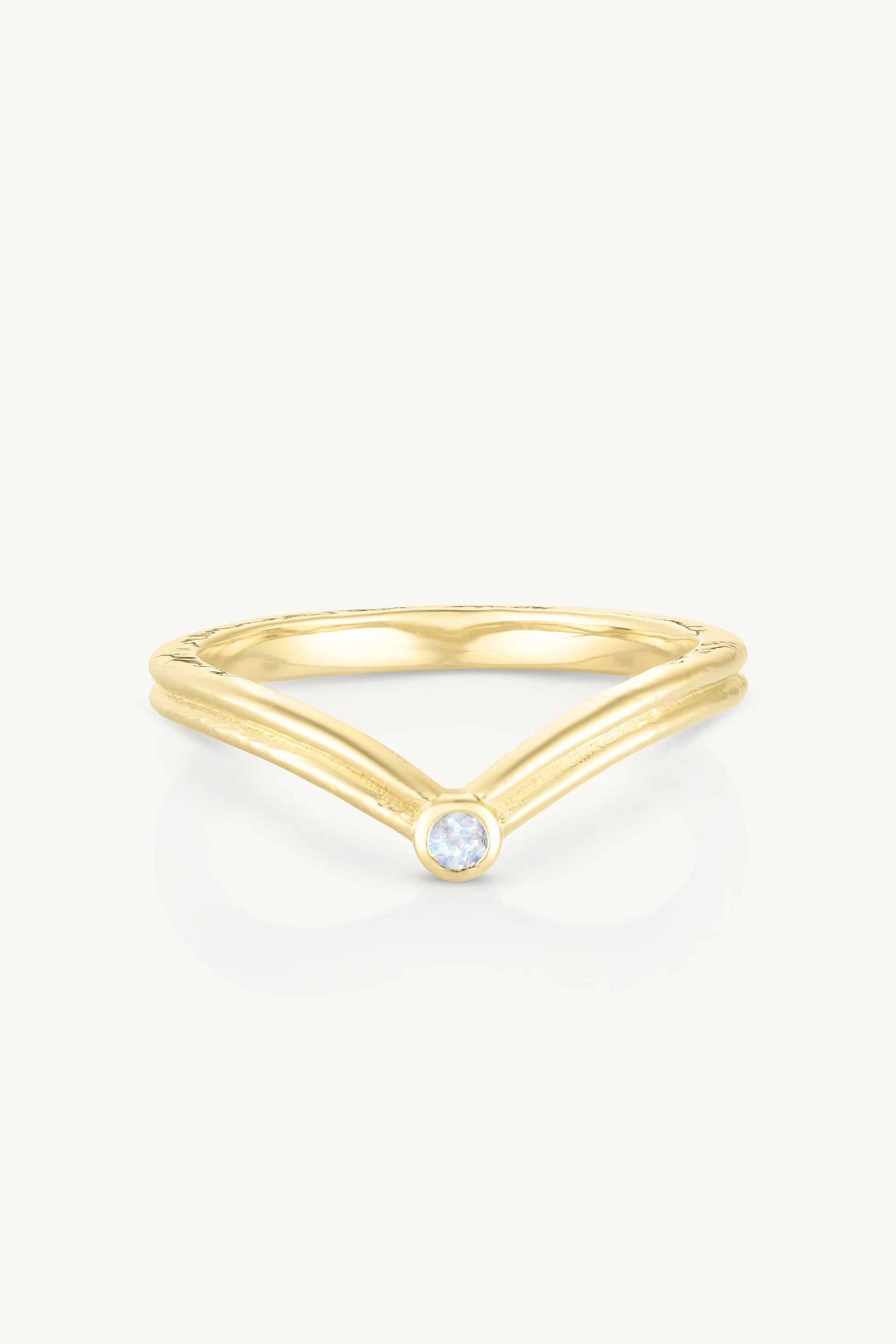 TONI MAY CROWN STACKER RING - GOLD