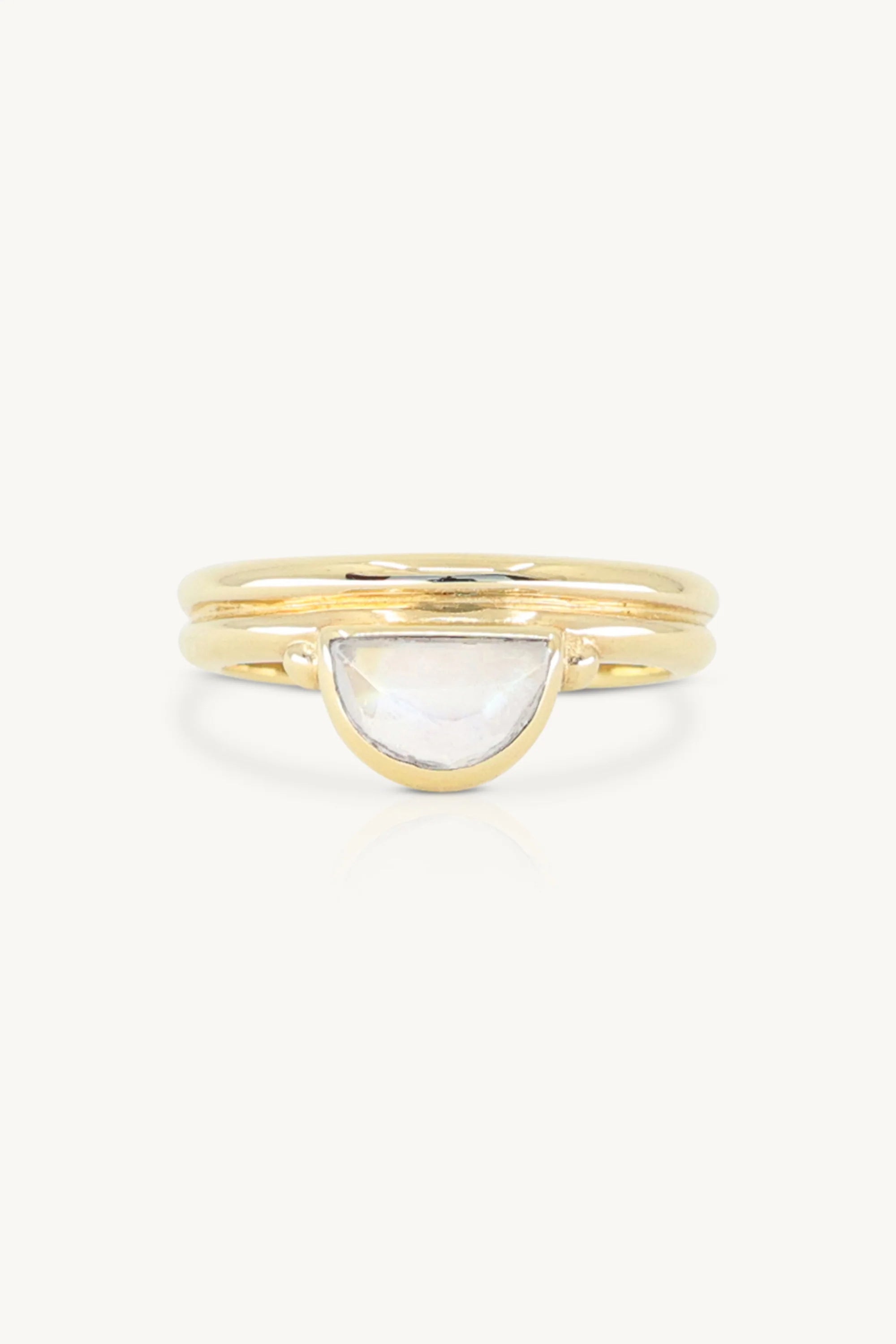 TONI MAY LUNE MOONSTONE STACKER - GOLD