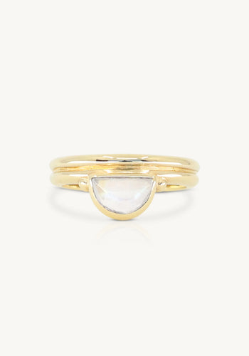 TONI MAY LUNE MOONSTONE STACKER - GOLD