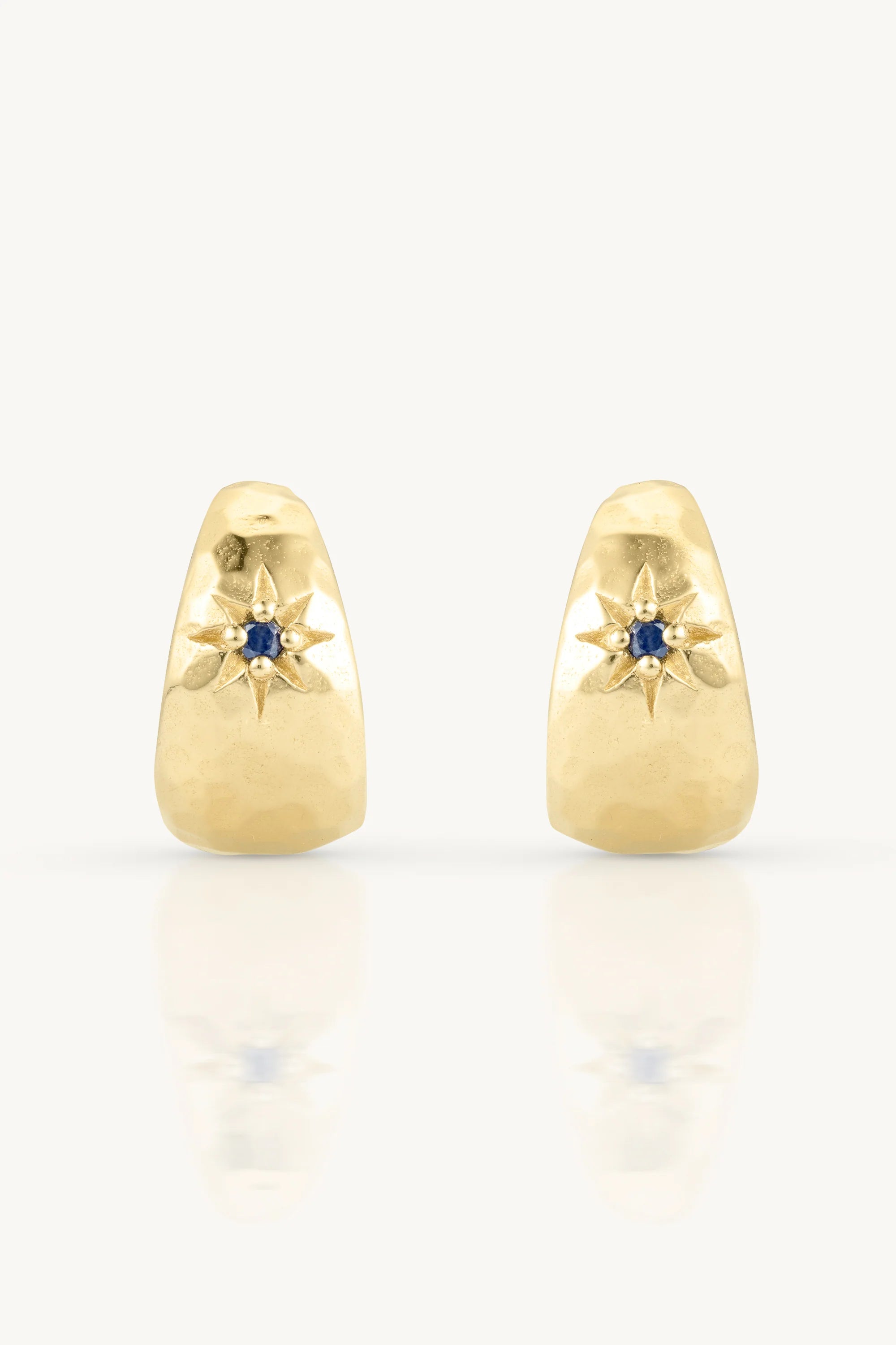TONI MAY MIA BABY SAPPHIRE HOOPS - GOLD