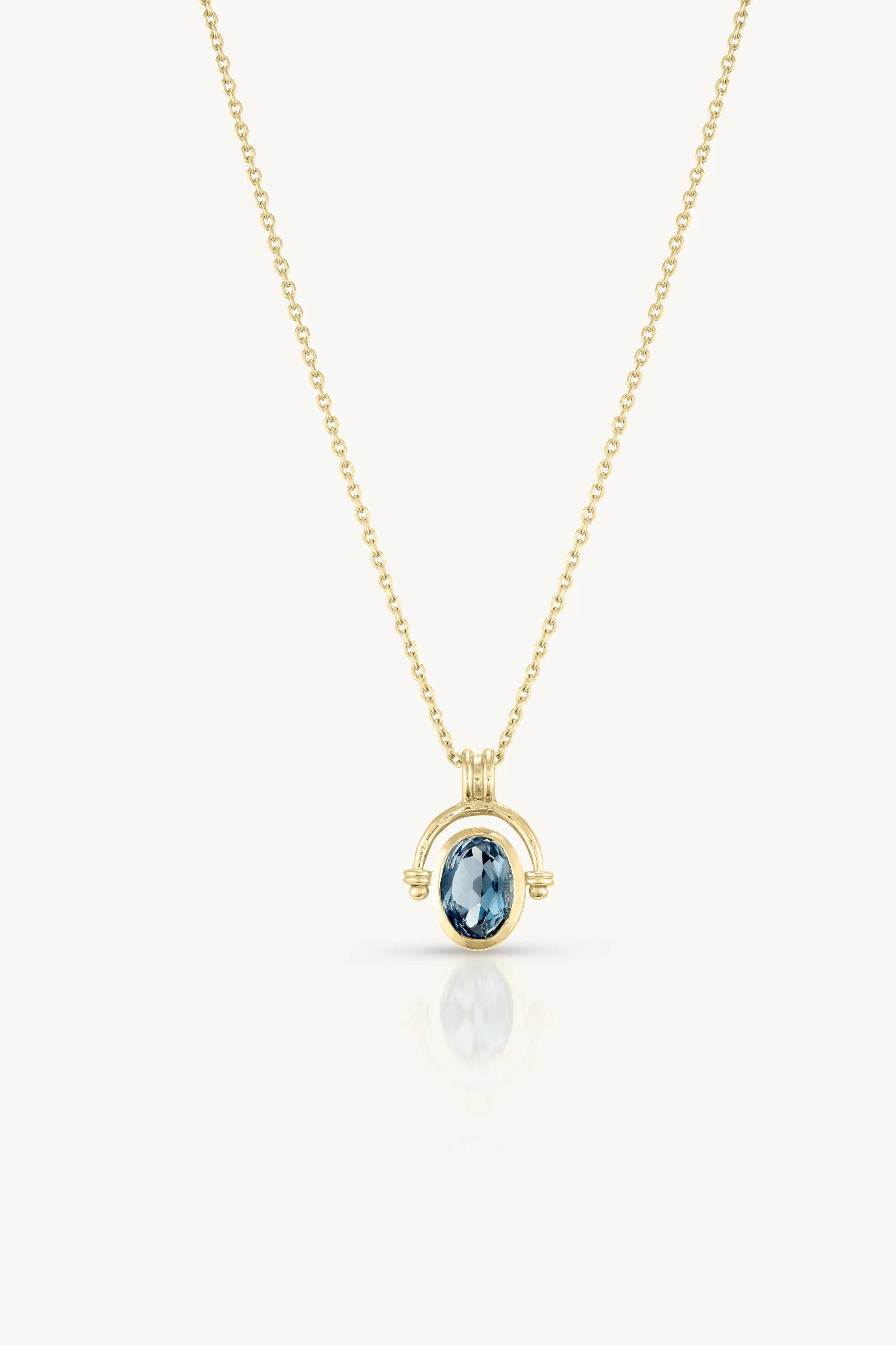 TONI MAY MIRA NECKLACE - TOPAZ/GOLD