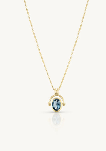 TONI MAY MIRA NECKLACE - TOPAZ/GOLD