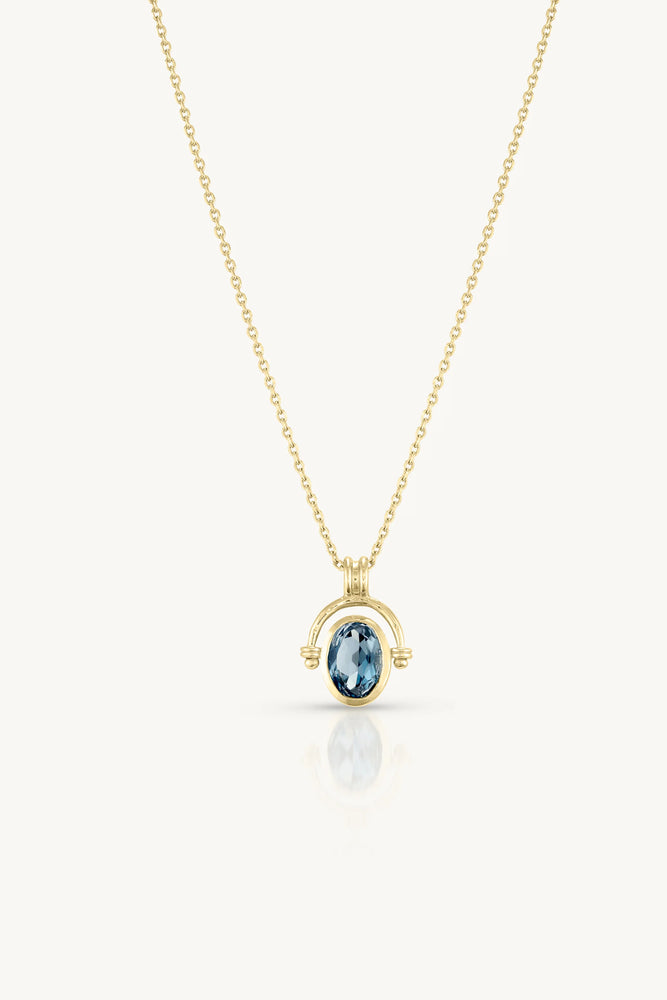 Load image into Gallery viewer, TONI MAY MIRA NECKLACE - TOPAZ/GOLD