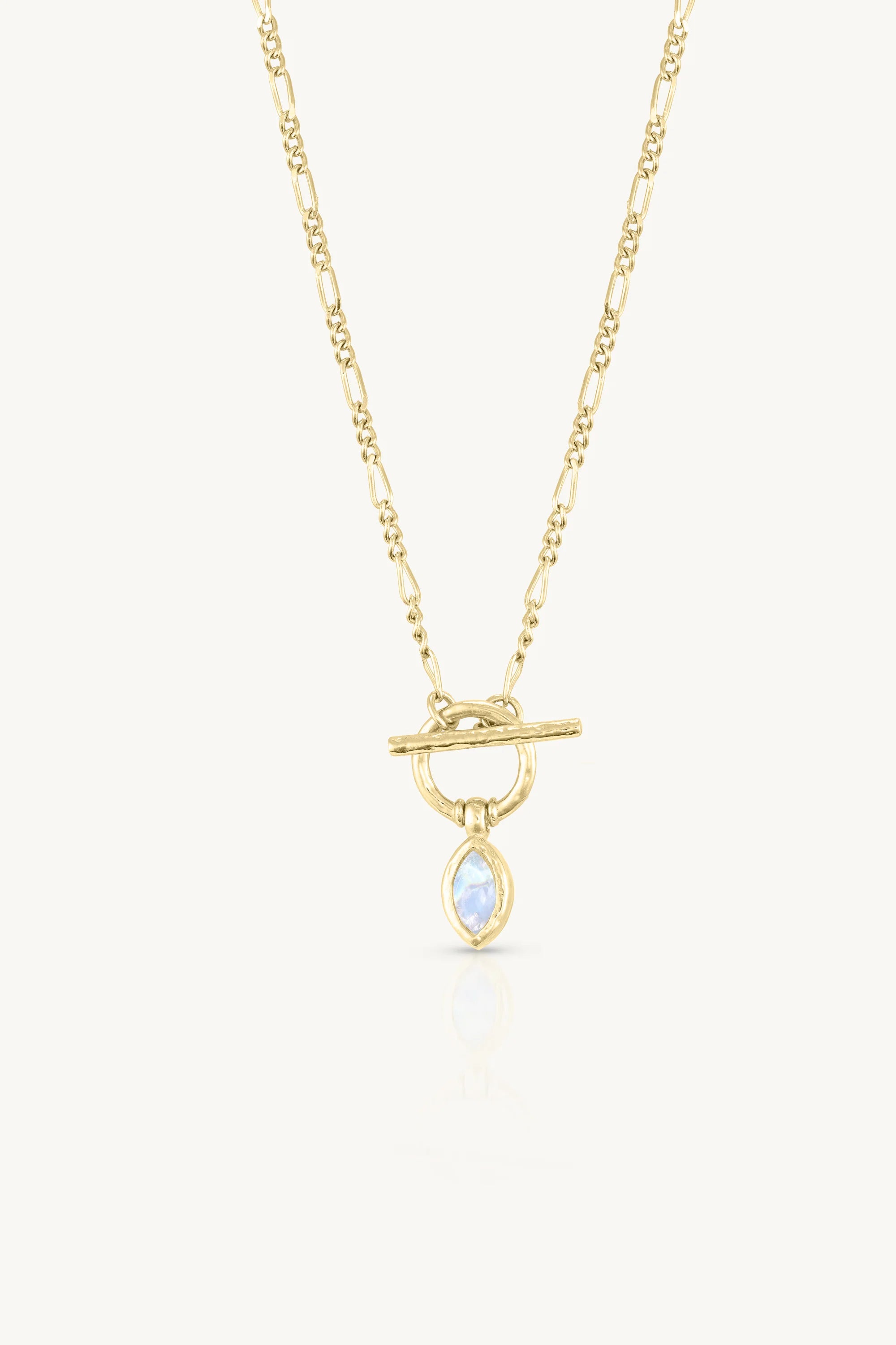 TONI MAY MOONSTONE TOGGLE NECKLACE - GOLD