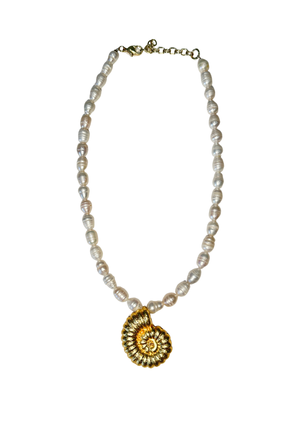 PEARL SHELL NECKLACE - GOLD