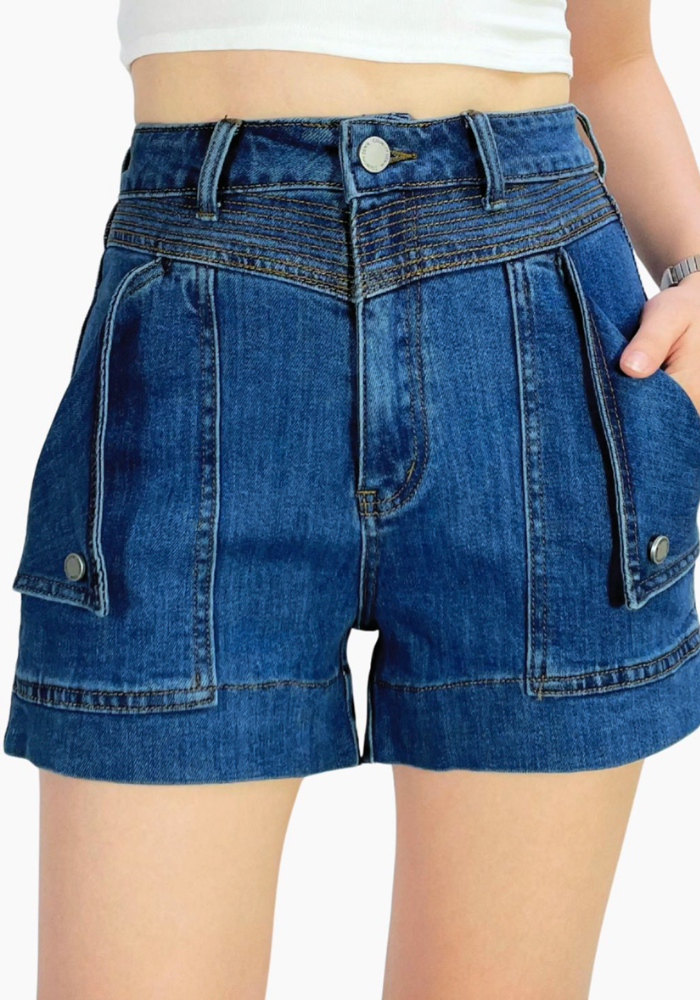 KENNEDY DENIM SHORT - DARK BLUE