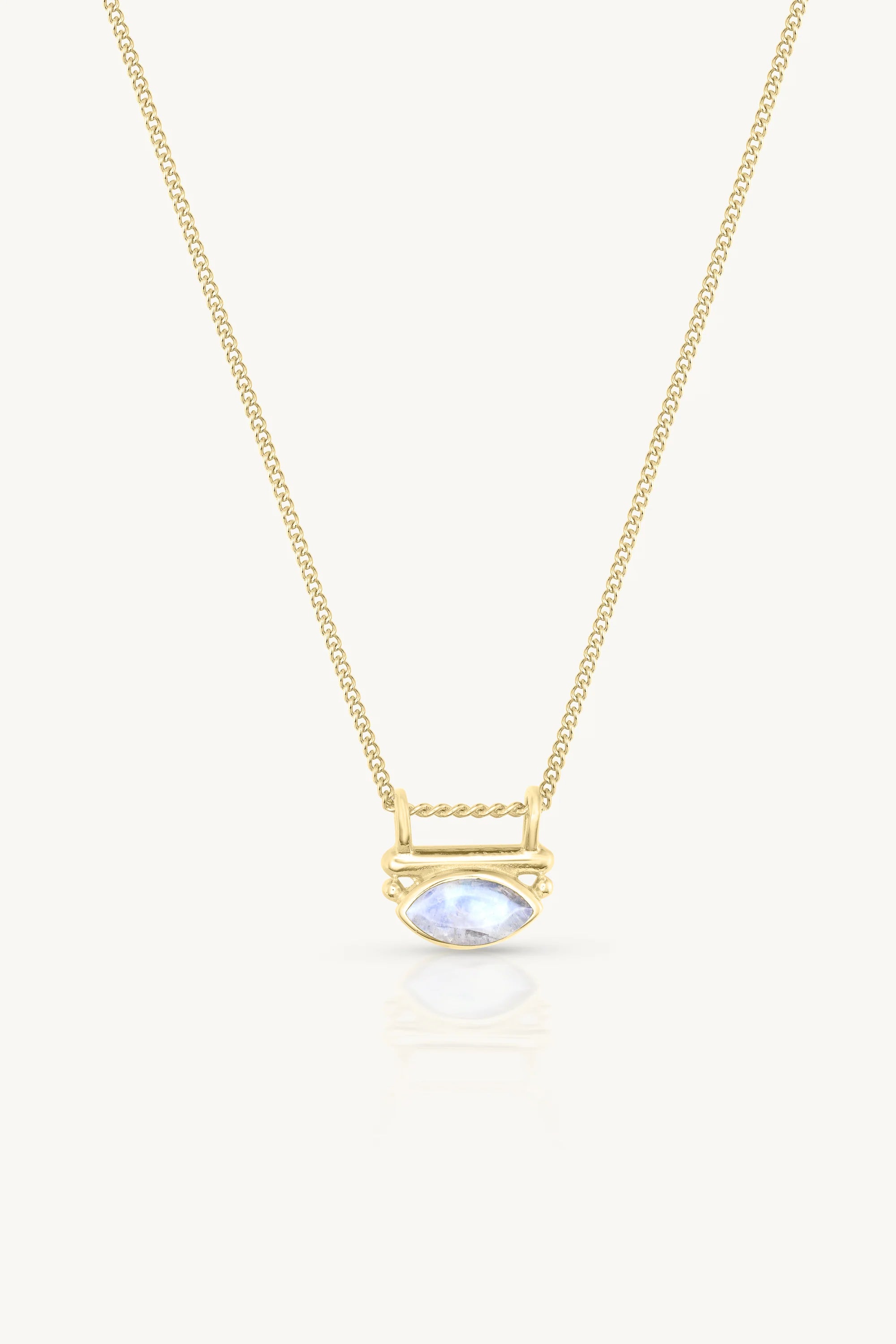 TONI MAY NYRA MOONSTONE NECKLACE - GOLD