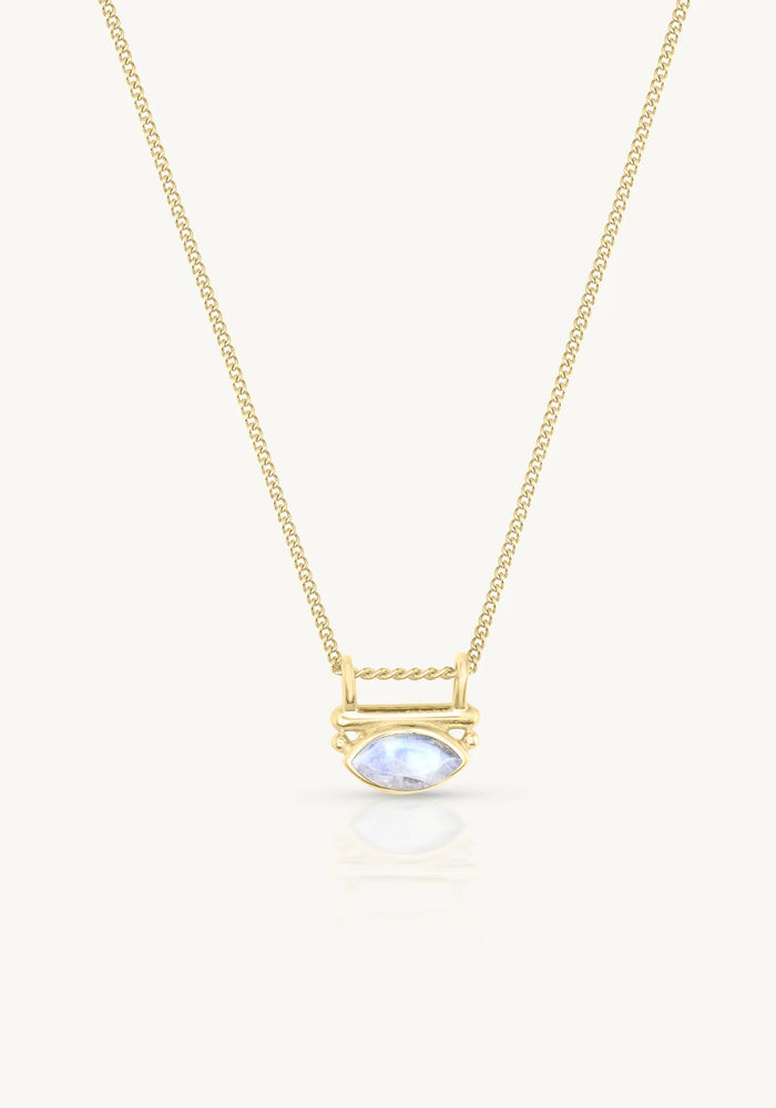 TONI MAY NYRA MOONSTONE NECKLACE - GOLD
