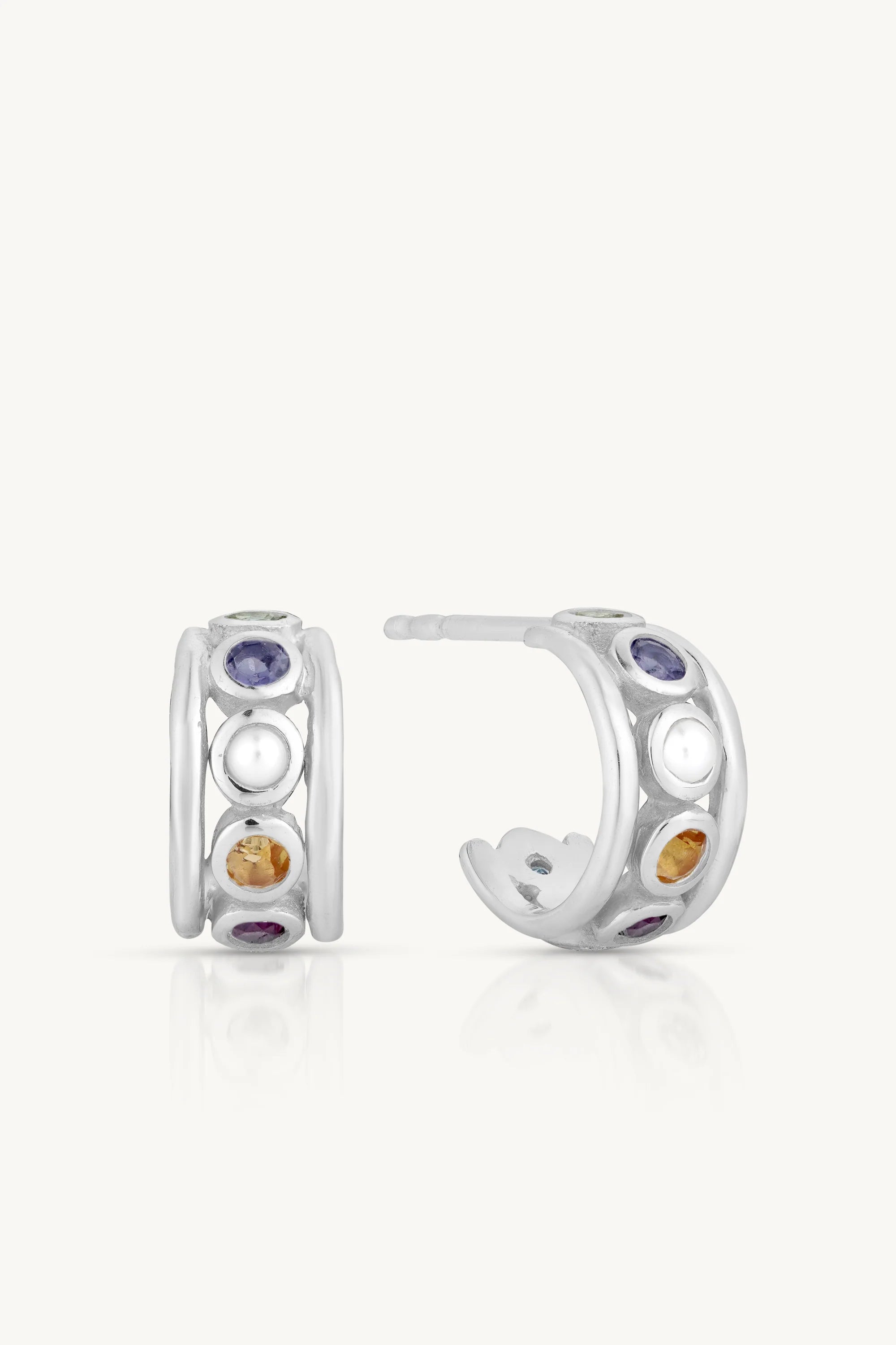 TONI MAY OLYMPIA MULTI HOOPS - SILVER