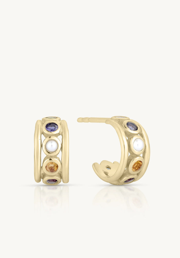 TONI MAY OLYMPIA MULTI HOOPS - GOLD