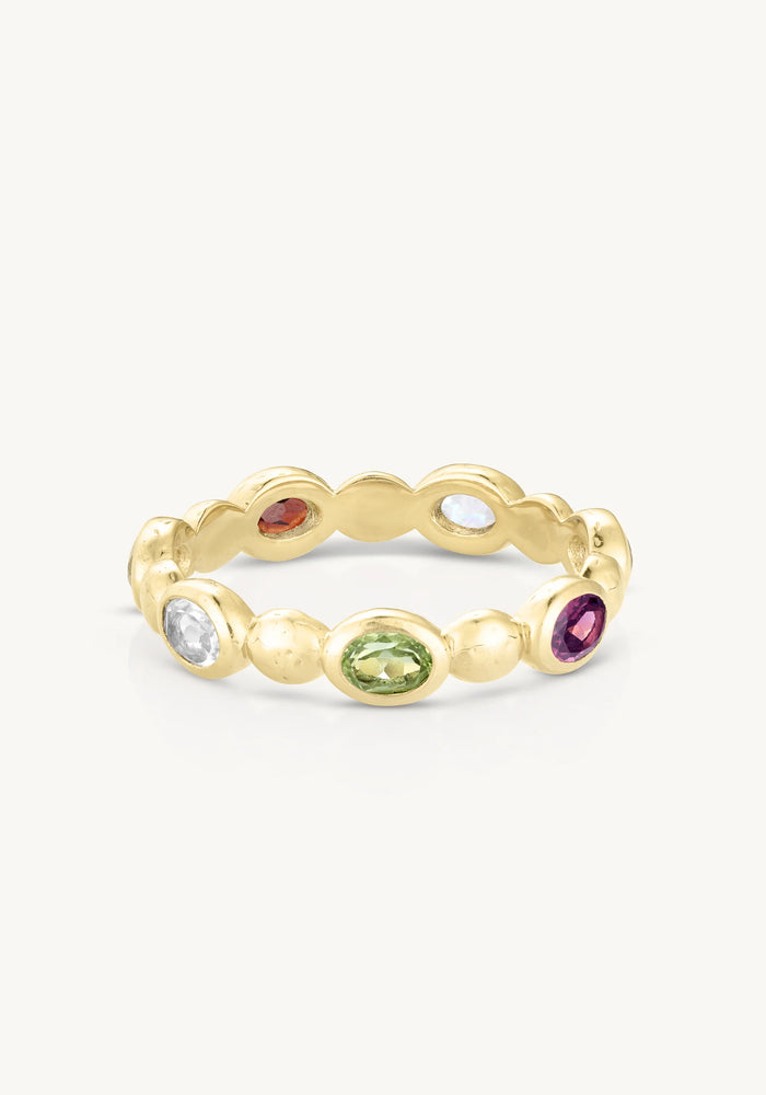 TONI MAY PEBBLE STACKER RING - MIXED/GOLD