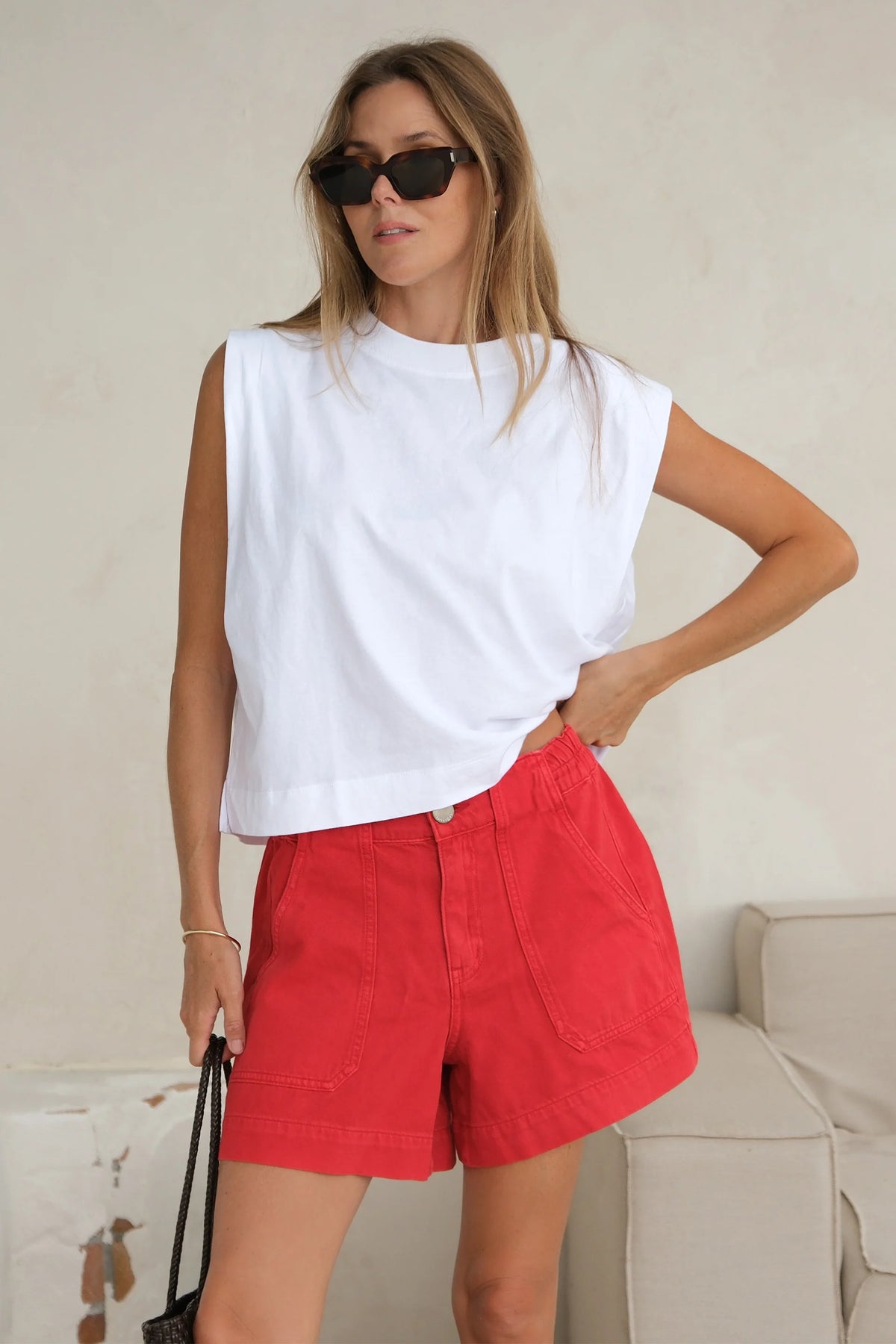 CERES LIFE WEEKENDER SHORT - CRIMSON