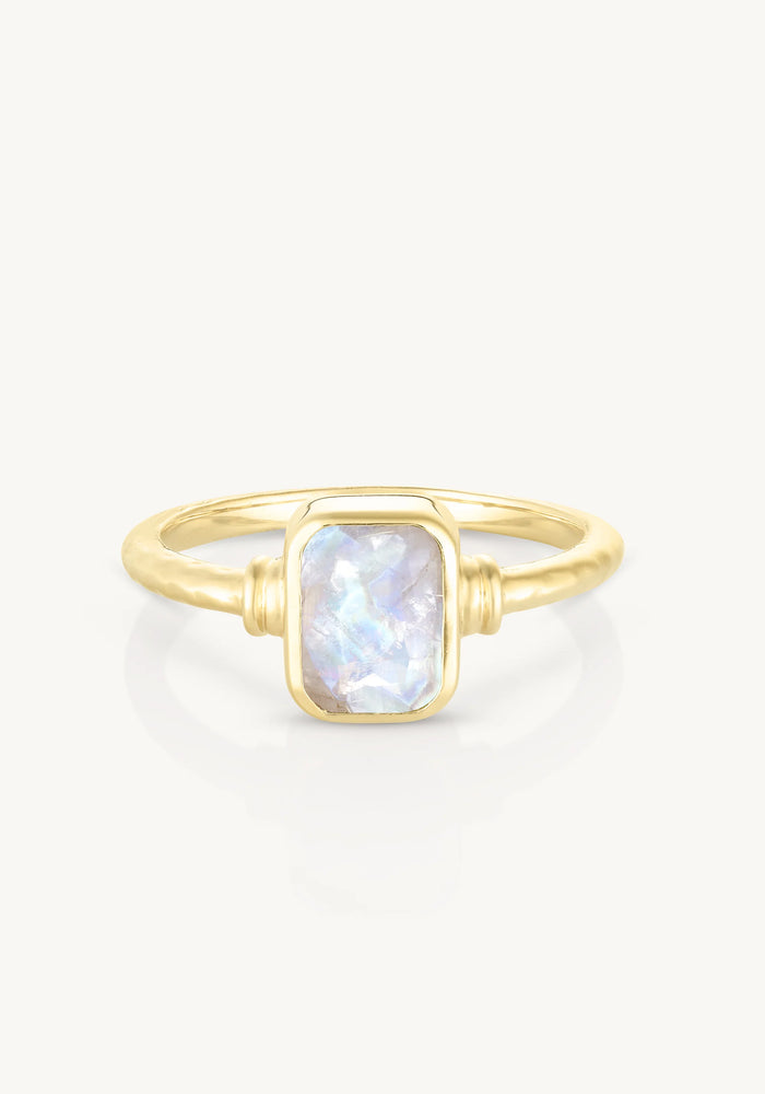 TONI MAY ROMY STACKER RING - MOONSTONE/GOLD