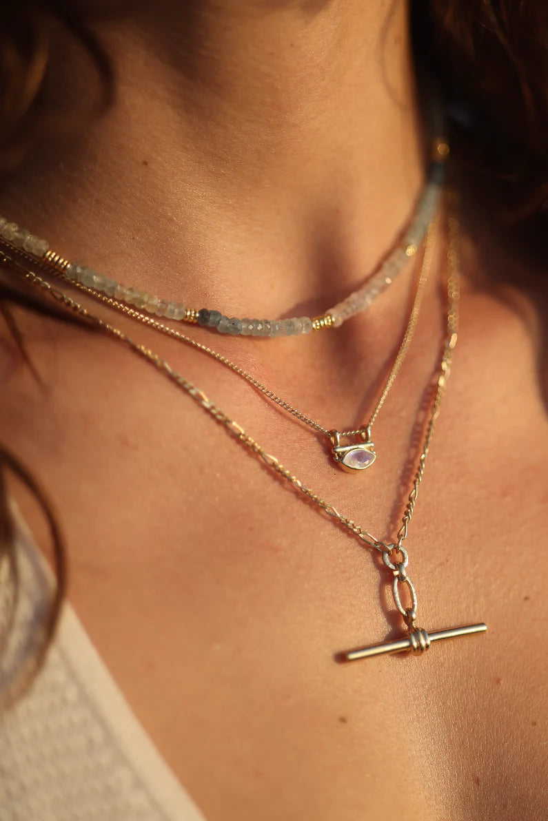 TONI MAY NYRA MOONSTONE NECKLACE - GOLD