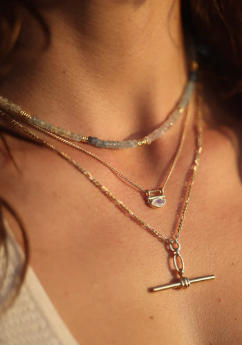 TONI MAY NYRA MOONSTONE NECKLACE - GOLD