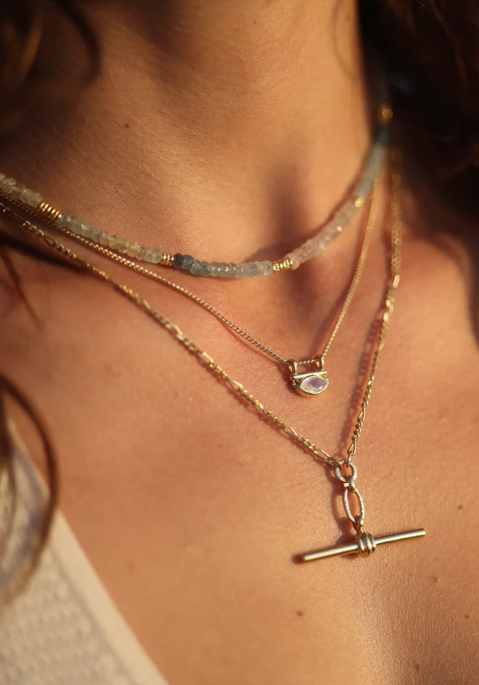 TONI MAY NYRA MOONSTONE NECKLACE - GOLD