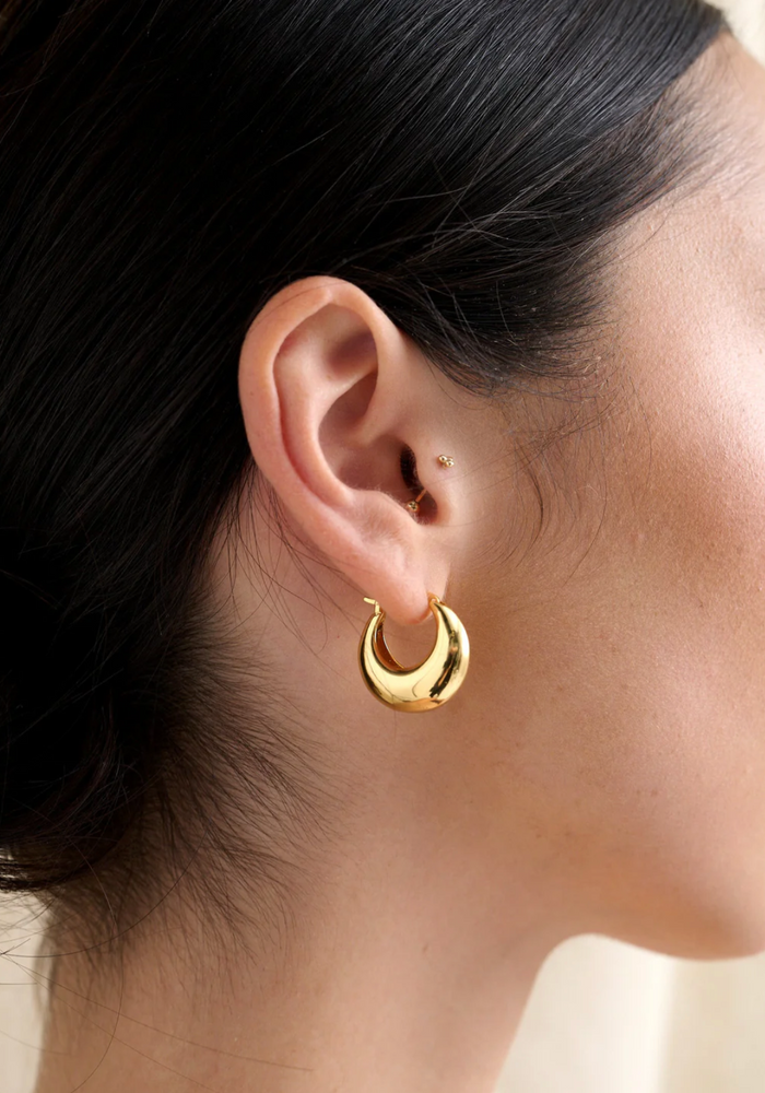 PORTE HOOP GOLD PLATED EARRING