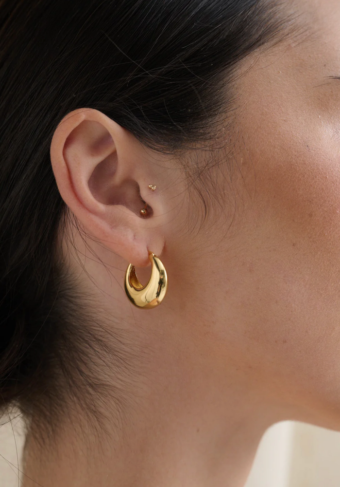 PORTE HOOP GOLD PLATED EARRING